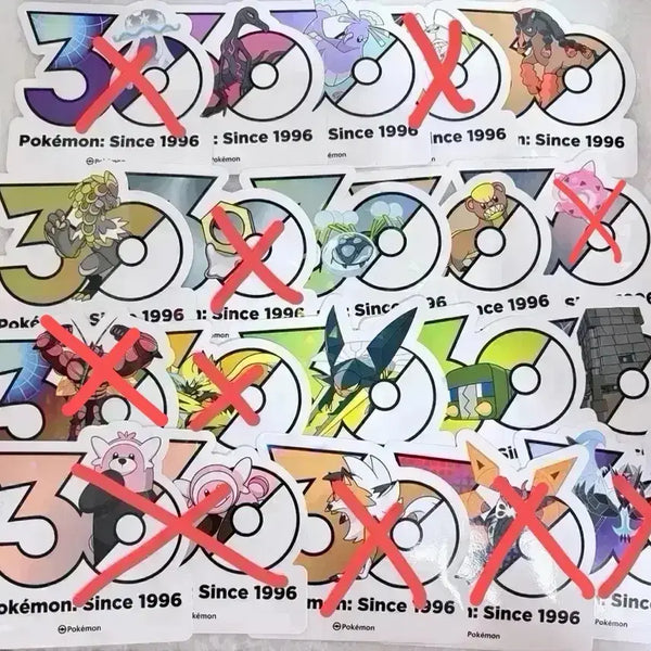 [BUNJANG] Pokemon 30th Anniversary Logo Sticker (7th Gen) / 원가양도] 포켓몬 30주년 로고스티커 7세대