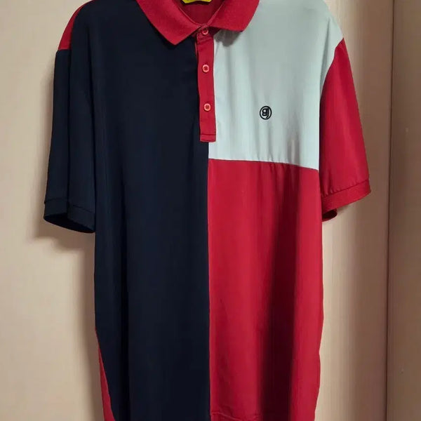 [BUNJANG] Benjefe Short Sleeve Polo Shirt Blue/Red/White / 벤제프 반팔 카라티 블루/레드/화이트