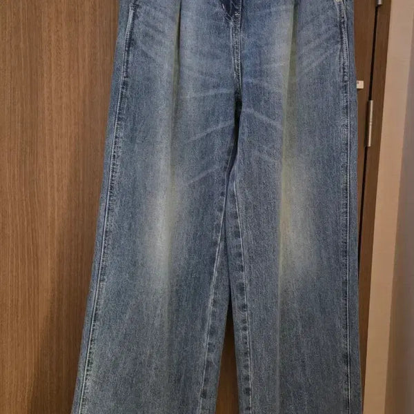 [BUNJANG] System Wide Leg Denim Pants / 시스템 와이드레그 데님 팬츠