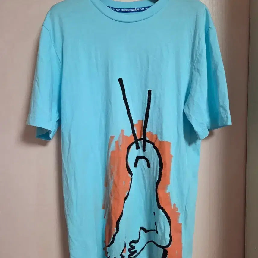 [BUNJANG] Adidas Graphic Short Sleeve T-Shirt Sky Blue / 아디다스 그래픽 반팔 티셔츠 하늘색