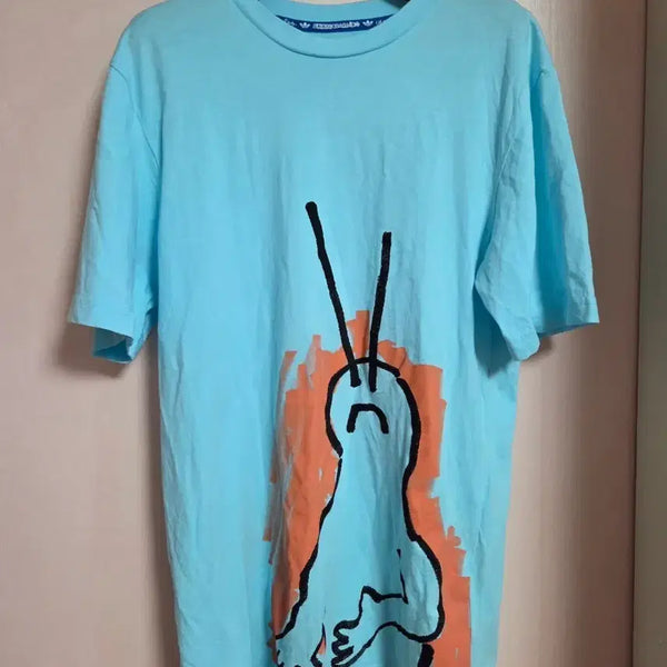 [BUNJANG] Adidas Graphic Short Sleeve T-Shirt Sky Blue / 아디다스 그래픽 반팔 티셔츠 하늘색