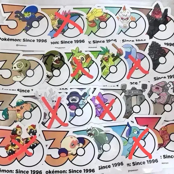 [BUNJANG] Pokemon 30th Anniversary Logo Sticker Set (Gen 8) / 원가양도] 포켓몬 30주년 로고스티커 8세대