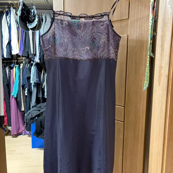 [BUNJANG] Paisley Pattern Slip Dress / 끈나시 원피스