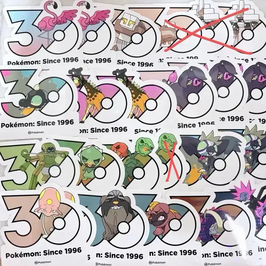 [BUNJANG] Pokemon 30th Anniversary Logo Sticker (9th Gen) / 원가양도] 포켓몬 30주년 로고스티커 9세대