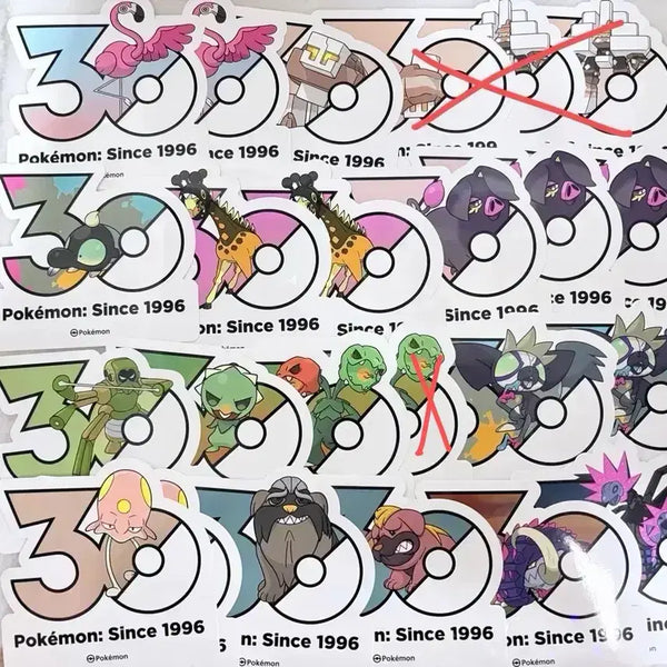 [BUNJANG] Pokemon 30th Anniversary Logo Sticker (9th Gen) / 원가양도] 포켓몬 30주년 로고스티커 9세대