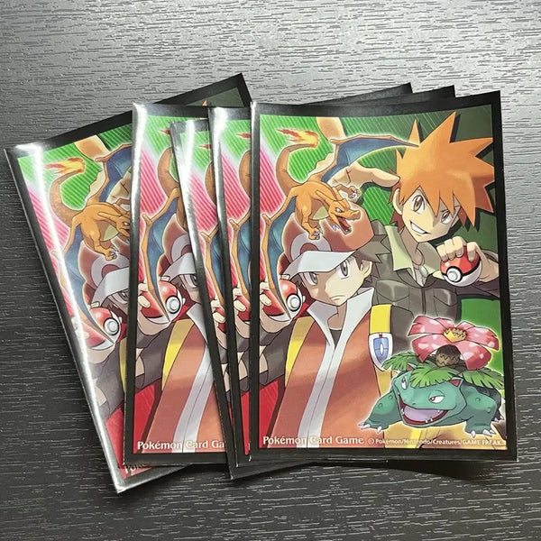 [BUNJANG] Pokemon Card Sleeves - Red, Green, Charizard, Venusaur Set / 포켓몬스터 포켓몬카드 슬리브 실드 레드 그린 리자몽 이상해꽃
