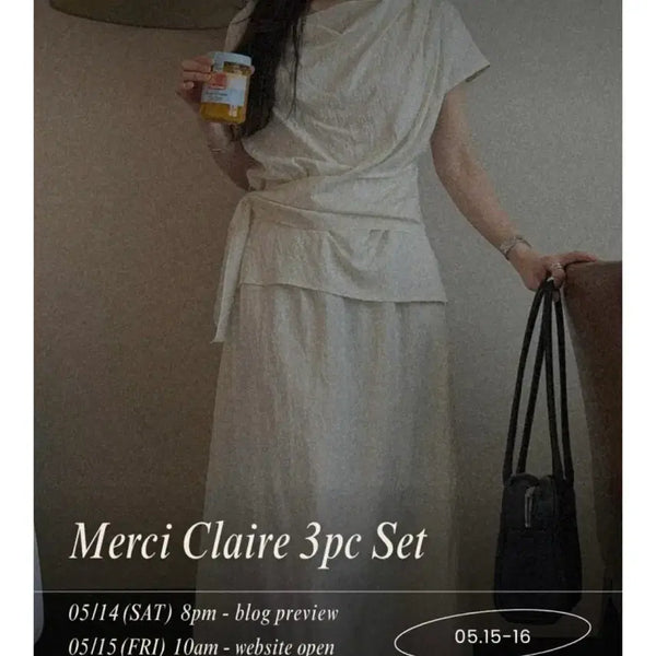 [BUNJANG] Okepl Merci Claire Full Skirt Dark Navy Size 2 / 오케플 메르시 클레어 풀스커트 다크네이비 2사이즈