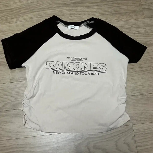 [BUNJANG] Shirred Short Sleeve T-Shirt / 옆 셔링 반팔 티셔츠