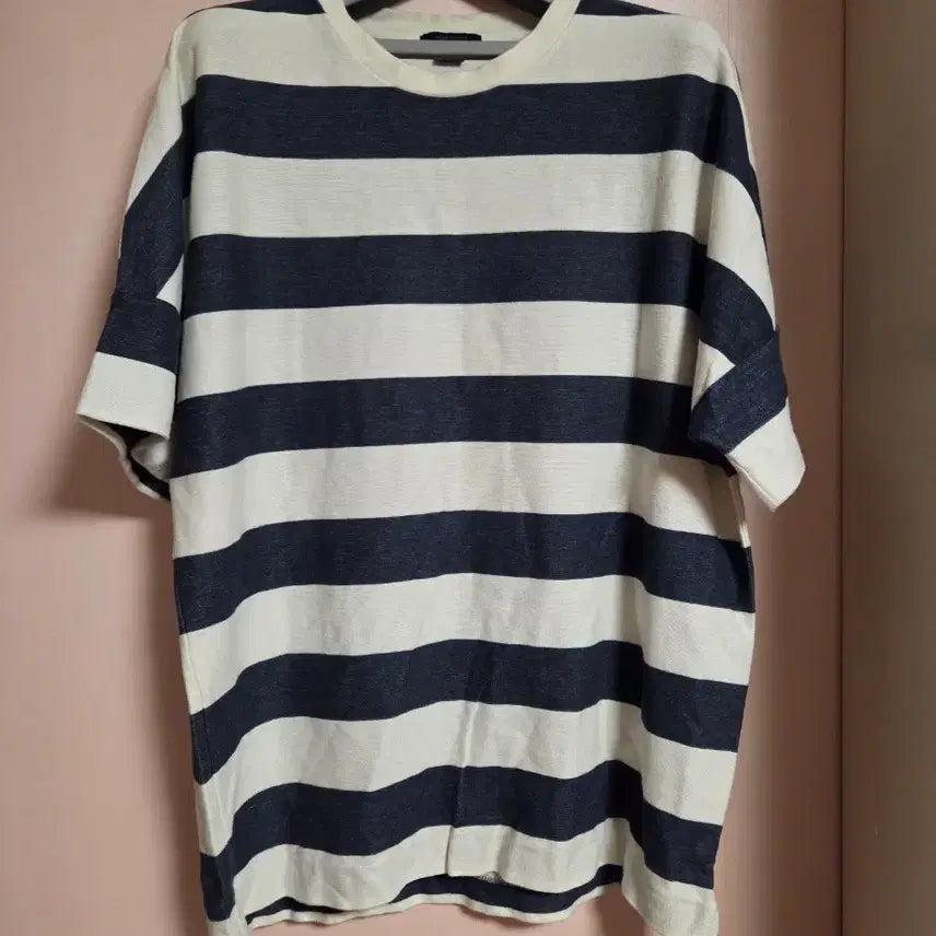 [BUNJANG] Jill Stuart Striped T-Shirt Navy / 질스튜어트 단가라 티셔츠 네이비