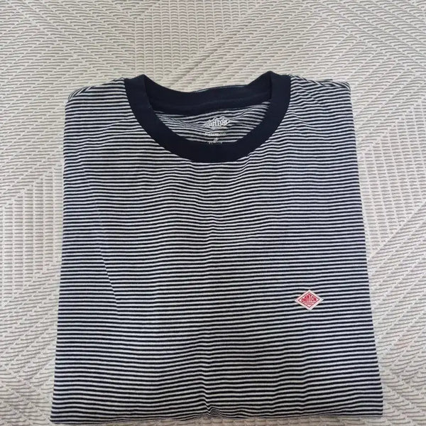 [BUNJANG] DanTon Stripe Short Sleeve T-Shirt Navy XL / 단톤 스트라이프 반팔 네이비 XL