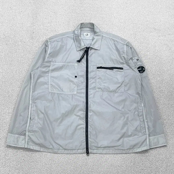 [BUNJANG] C.P. Company Lens Appliqué Nylon Overshirt Jacket Grey / C.P컴퍼니 렌즈 와펜 나일론 오버셔츠 자켓 그레이
