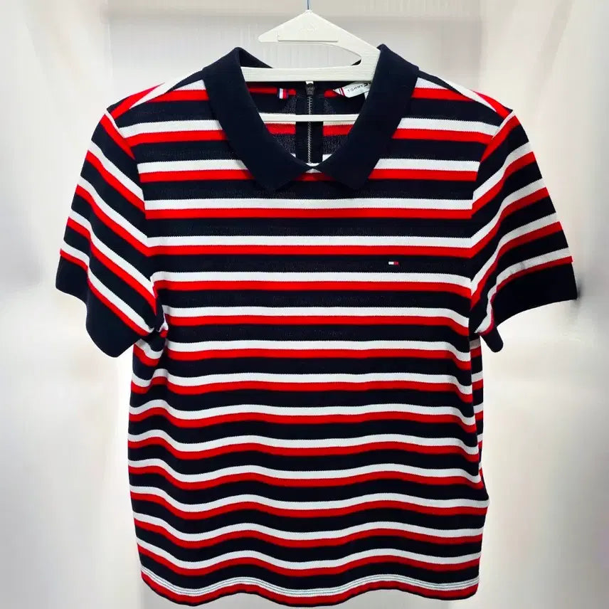 [BUNJANG] Tommy Hilfiger Striped Pique T-Shirt / 타미힐피거 피케티셔츠