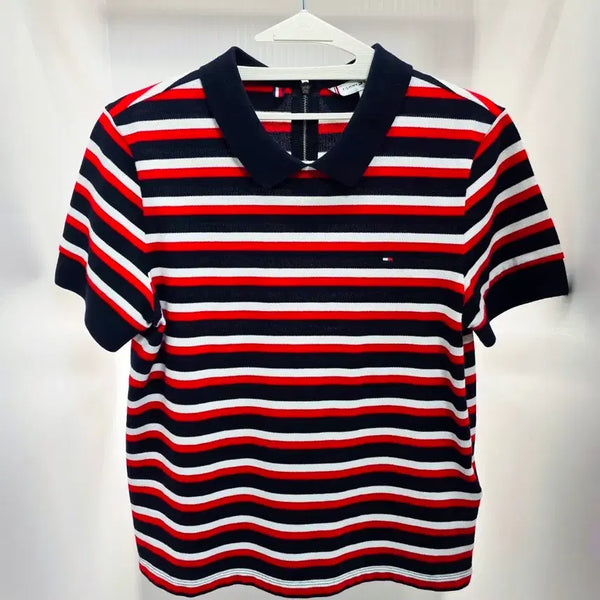 [BUNJANG] Tommy Hilfiger Striped Pique T-Shirt / 타미힐피거 피케티셔츠