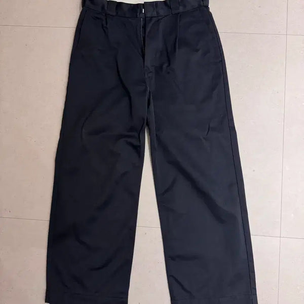 [BUNJANG] DANTON Two-Tuck Wide Pants Navy Size 36 / 단톤 투턱 와이드 팬츠 36