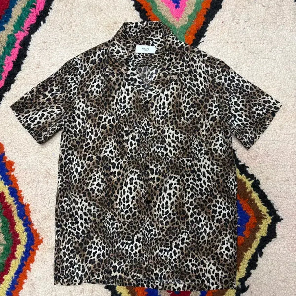 [BUNJANG] Rolling Stones Leopard Pattern Shirt S / ROLLING STUDIOS 셔츠 S