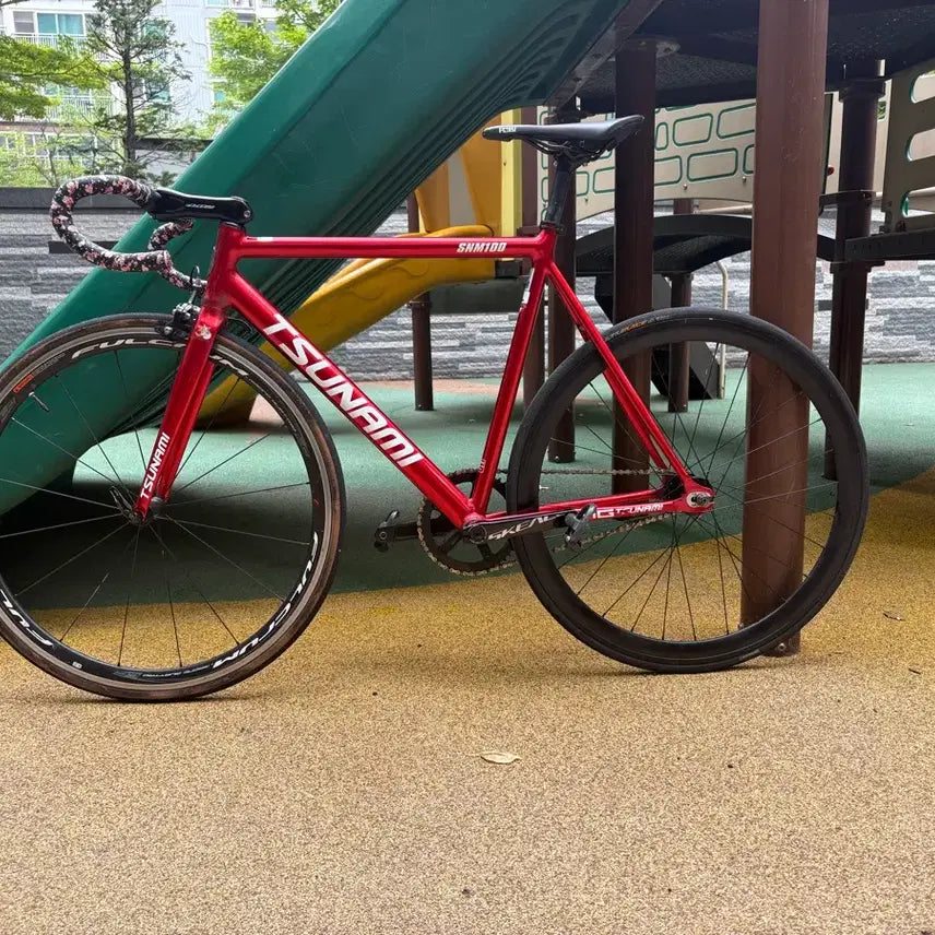 [BUNJANG] Tsunami Red Wine Bicycle Frame with Racing Components / 쓰나미 레드와인 ㅍㅍ