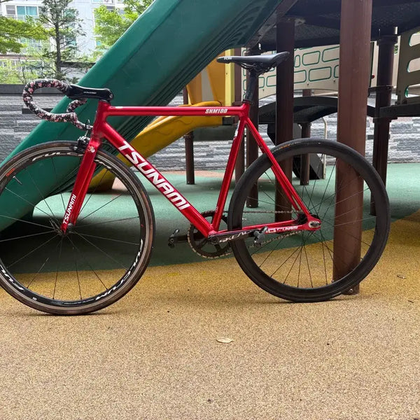 [BUNJANG] Tsunami Red Wine Bicycle Frame with Racing Components / 쓰나미 레드와인 ㅍㅍ