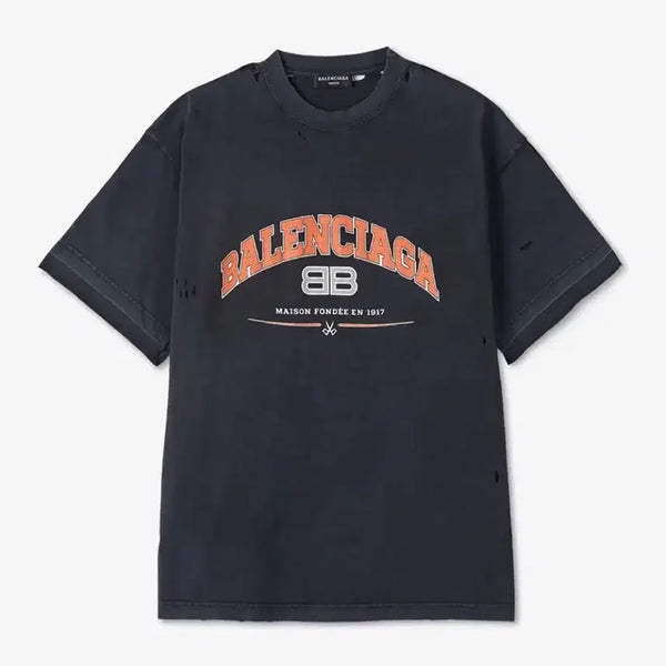 [BUNJANG] Balenciaga Distressed Logo T-Shirt / [M]발렌시아가 디스 메종 반팔티