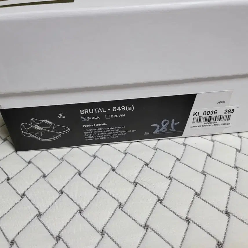 [BUNJANG] Kinch 649 Maryam Brutal Black Heels / 킨치 649 MARYAM BRUTAL 649(a) 검정 285