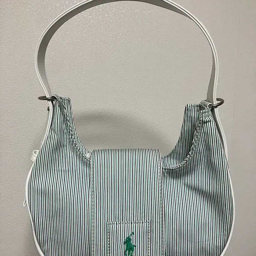[BUNJANG] Polo Ralph Lauren Striped Hobo Bag / 폴로 랄프로렌 숄더백