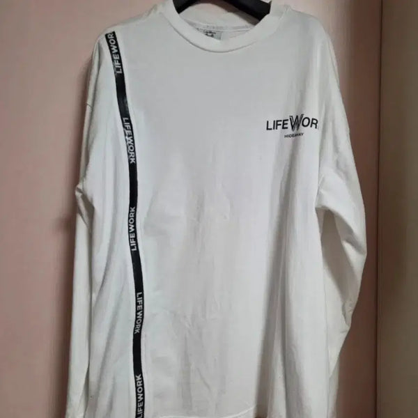 [BUNJANG] LifeWork Long Sleeve T-Shirt White / 라이프워크 긴팔티 화이트
