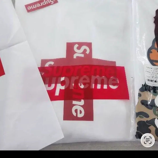 [BUNJANG] Supreme Cross Box Logo T-Shirt / 슈프림 크로스 박스로고 티