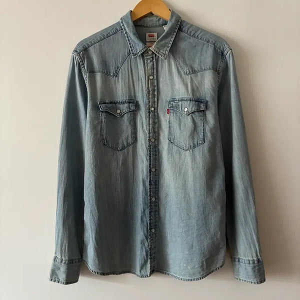 [BUNJANG] Levi's Western Denim Shirt / 리바이스 웨스턴 데님 셔츠
