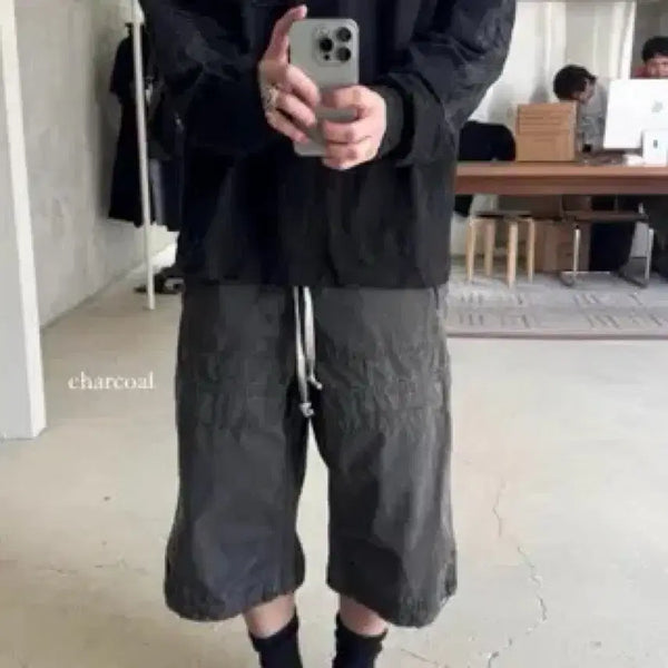 [BUNJANG] Politeu Rebuild 6-Cut Work Pants Charcoal / [4] 폴리테루 리빌드 6컷 워크팬츠 차콜