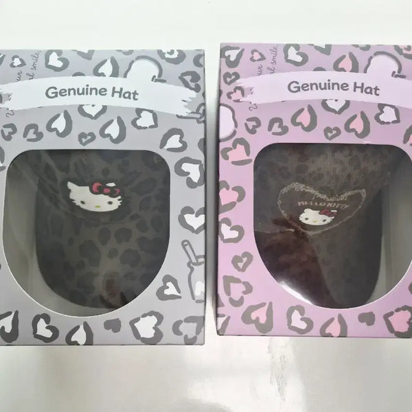 [BUNJANG] Sanrio Hello Kitty Leopard Print Baseball Cap Set (2) / [2개가격] 산리오 헬로키티 호피 캡모자 2개