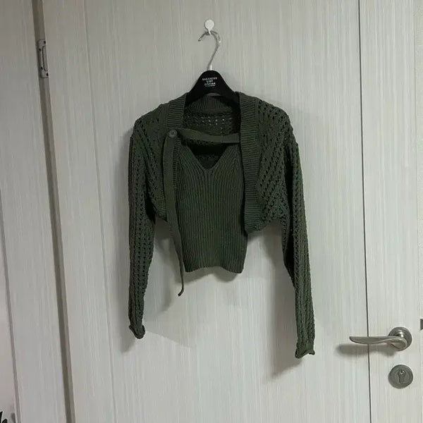 [BUNJANG] Knit Tank Top and Bolero Cardigan Set / 나시.가다건세트  상태좋음