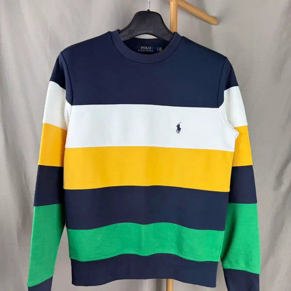[BUNJANG] Polo Ralph Lauren Color Block Stripe Sweatshirt / S ) 폴로랄프로렌 컬러블록 스트라이프 맨투맨