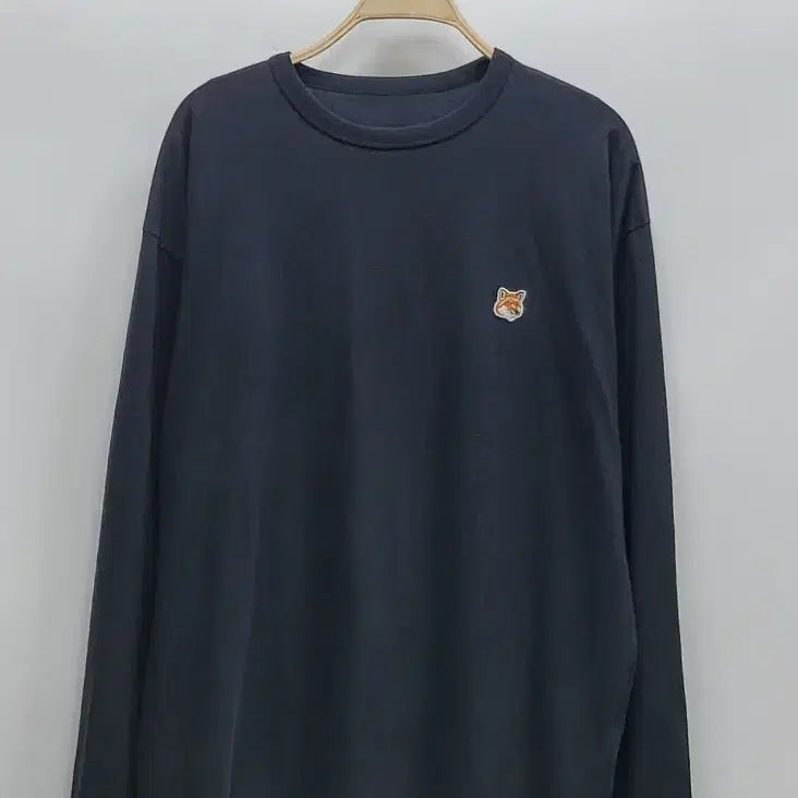 [BUNJANG] Maison Kitsuné 22SS Fox Head Patch Long Sleeve T-Shirt - Black / 메종키츠네 22SS 폭스 헤드 패치 롱슬리브 티셔츠 / 남 110 블랙
