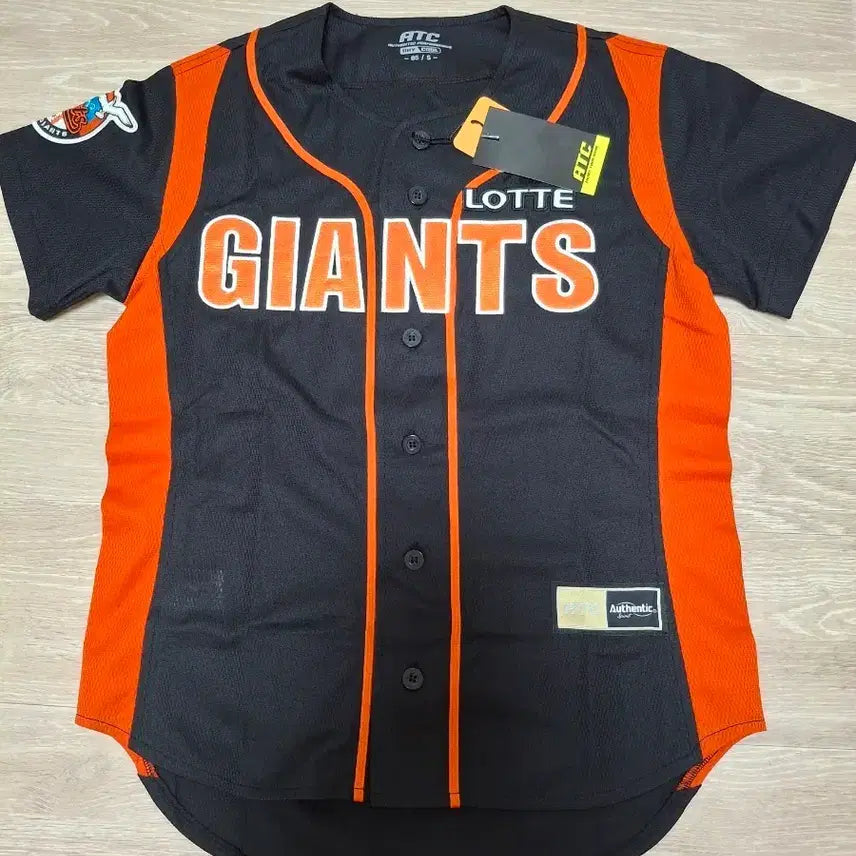 [BUNJANG] Lotte Giants Nomaking ATC Away Black Jersey Size 85 / 롯데자이언츠 노마킹 ATC 구로고 원정 검정 85사이즈 유니폼(새상품)
