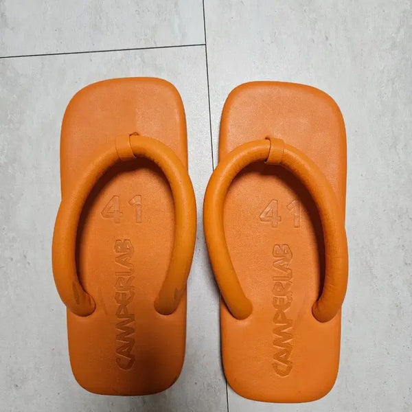 [BUNJANG] Campelap Hastaravista Leather Flip-Flops / [41]최종가 캠퍼랩 하스타라비스타 가죽 플립플랍 쪼리 슬리퍼