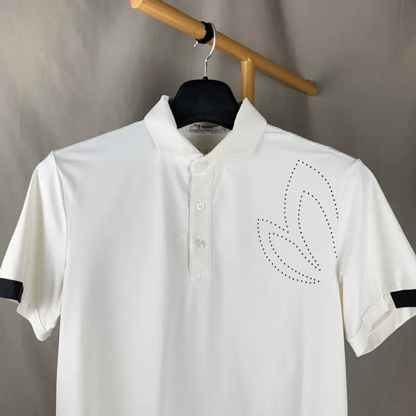 [BUNJANG] Master Bunny Edition Perforated Logo Polo T-Shirt / 4size ) 마스터바니에디션 타공로고 폴로 티셔츠