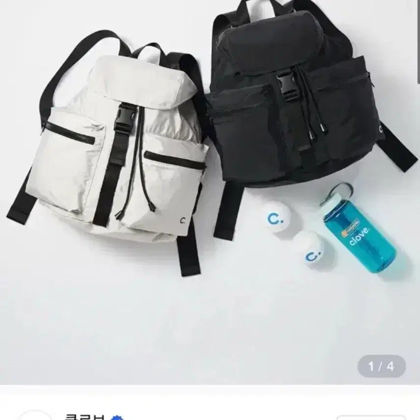 [BUNJANG] Clov 24SS Pocket Backpack Black / [24SS 클로브] 포켓 백팩 검은색 안은진 가방 대학생