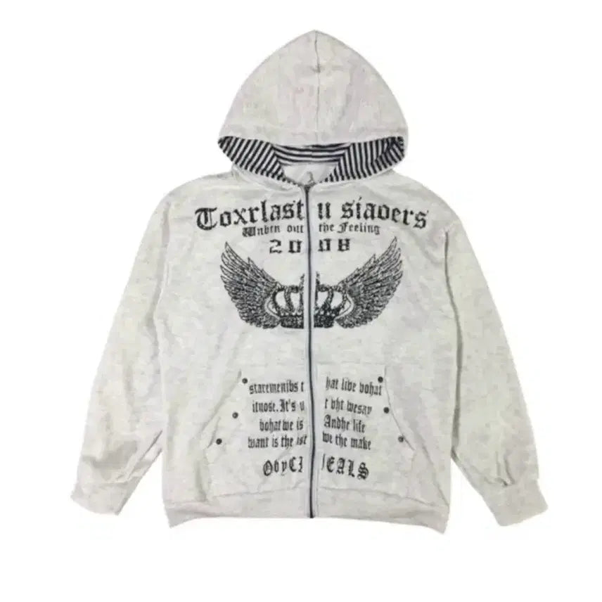 [BUNJANG] Ably Punk Look Hoodie Zip-up / 에이블리 펑크룩 후드집업