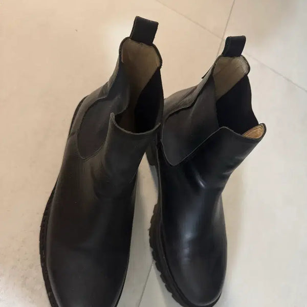 [BUNJANG] Firenze Atelier Chelsea Boots Black Leather / 피렌체 아뜨리에 첼시부츠