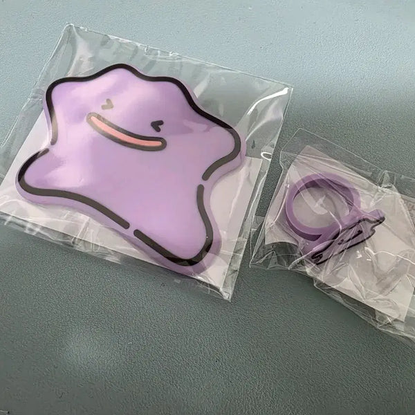 [BUNJANG] Pokémon (Ditto) Mirror & Tint Ring (Unsealed) / [미개봉] 올리브영 메타몽 거울 /틴트링 (세트x)