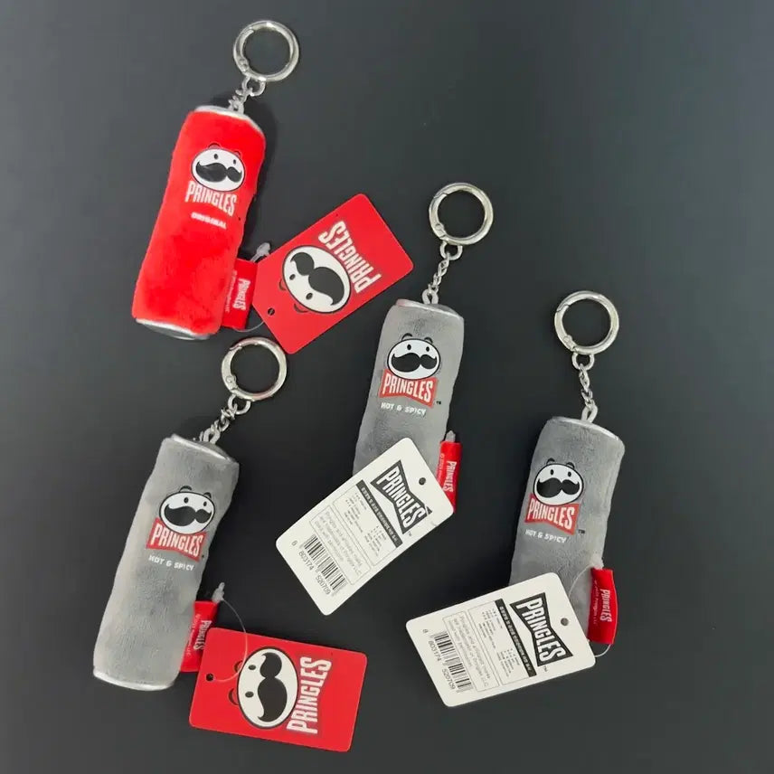 [BUNJANG] Pringles Can Keychain (Gray / Red) / 프링글스 원통 키링 (그레이 / 레드 )
