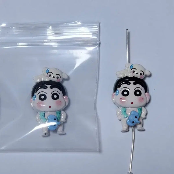 [BUNJANG] DIY Crayon Shin-chan Elephant Metal Beads / DIY 짱구 코끼리 메탈비즈