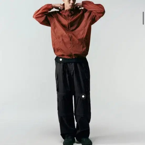 [BUNJANG] Musinsa Sheer Windbreaker Jacket Orange M / 무신사 시어 윈드브레이커 재킷 [오렌지] M