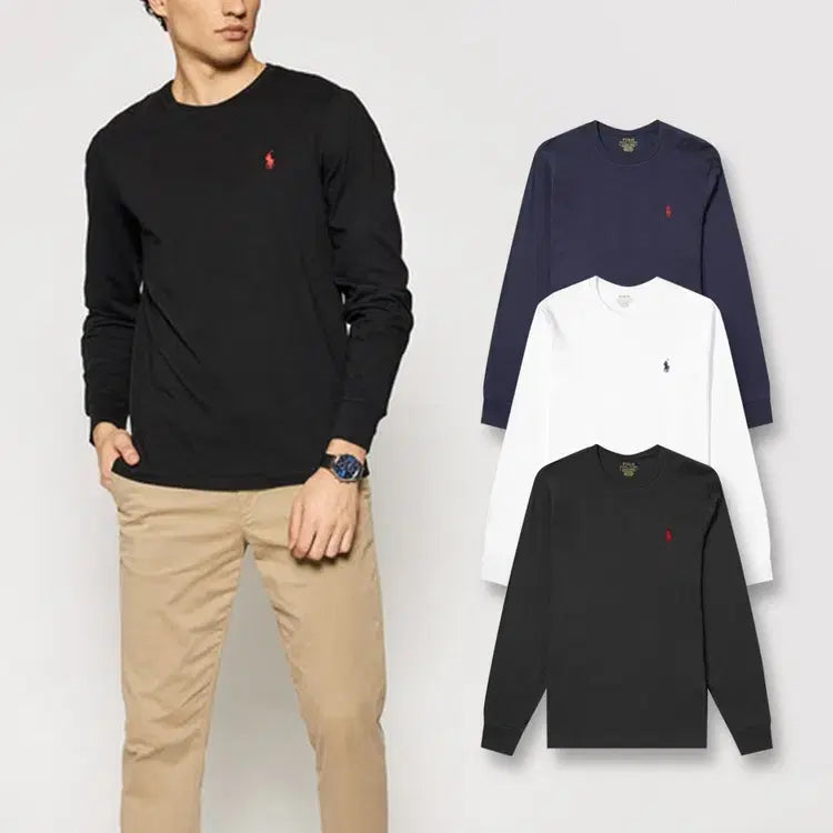 [BUNJANG] Polo Ralph Lauren Pony Logo Round Neck Long Sleeve T-Shirt / 정품/새상품) 폴로랄프로렌 라운드 롱슬리브 긴팔티셔츠 남여공용