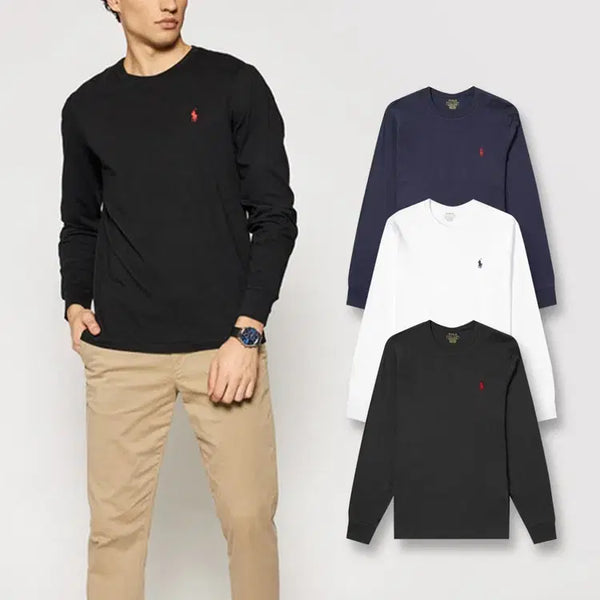 [BUNJANG] Polo Ralph Lauren Pony Logo Round Neck Long Sleeve T-Shirt / 정품/새상품) 폴로랄프로렌 라운드 롱슬리브 긴팔티셔츠 남여공용
