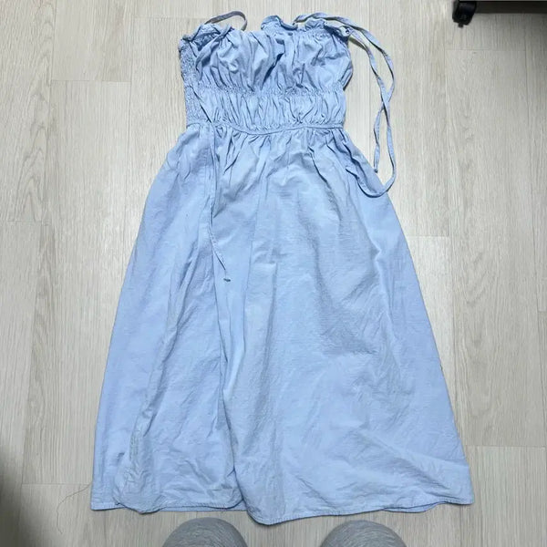[BUNJANG] Light Blue Tie-Strap Dress / 소라색 원피스 팔아요!!