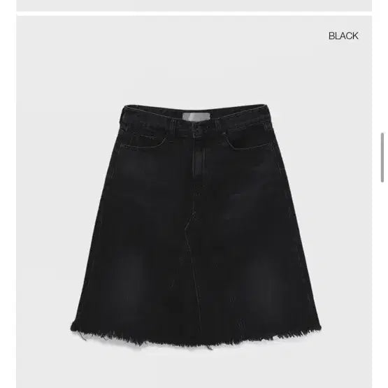 [BUNJANG] Black Up Vintage Midi Denim Skirt / 블랙업 빈티지 미디 데님 스커트 블랙
