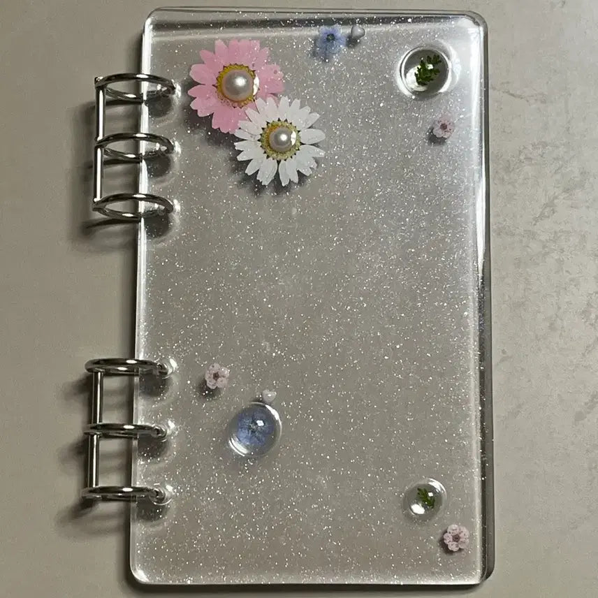 [BUNJANG] BbiBbi Workshop Pink Bloom A6 Resin Diary / 삐삐공방 핑크 블룸 A6 레진 다이어리 현금생활 현생