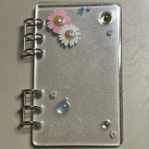 [BUNJANG] BbiBbi Workshop Pink Bloom A6 Resin Diary / 삐삐공방 핑크 블룸 A6 레진 다이어리 현금생활 현생