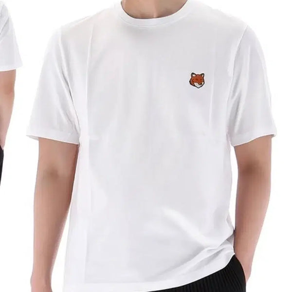 [BUNJANG] Maison Kitsuné Fox Embroidery Short Sleeve T-Shirt White / 메종키츠네 폭스자수 반팔 티셔츠 화이트