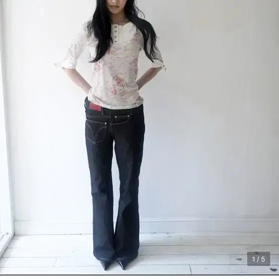 [BUNJANG] Innyang In Harmony Flip Denim Black Size 2 / 인앤양인하모니 플립데님
